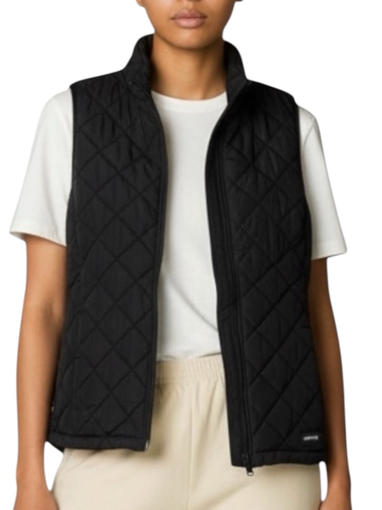Lands’ End Quilted Vest In Classic Black Size Small Small Unnoticeable Flaw